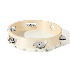 Tùy chỉnh số lượng lớn 4 6 7 8 10 inch giáo dục đồ chơi tay trống nhạc cụ bằng gỗ Tambourine