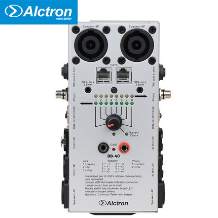 Db-4c ТРС Xlr Rca 1/4 "1/8" 2/4/8 булавки Speakon телефон Cat5 аудио Сети Кабельный тестер с ЖК-экраном звуковой сигнал тревоги тестовый инструмент