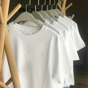 T-shirt manches courtes 100% coton, unisexe, simple, de haute qualité, uni, blanc et noir, été 100%