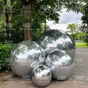 Decoración para Eventos y Bodas, Esferas Inflables Metálicas Brillantes de PVC, Globos Esféricos Dorados, Personalizables para Publicidad - Product Image 3