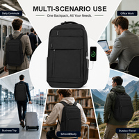 Sac pour ordinateur en sergé prêt à être expédié, sac à dos fonctionnel en polyester pour les professionnels du bureau et les marchandises de marque
