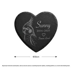 Pierre commémorative personnalisée pour animaux de compagnie, en forme de cœur, en <span class=keywords><strong>ardoise</strong></span>, pour chien ou chat, vente en gros, <span class=keywords><strong>plaque</strong></span> de jardin extérieure - Product Image 5