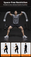 Cuerda de Batalla Inalámbrica Portátil para Gimnasio y Fitness, Entrenamiento de Fuerza para Pecho y Brazos, Antideslizante, Resistente, con Resorte, Sin Cuerda