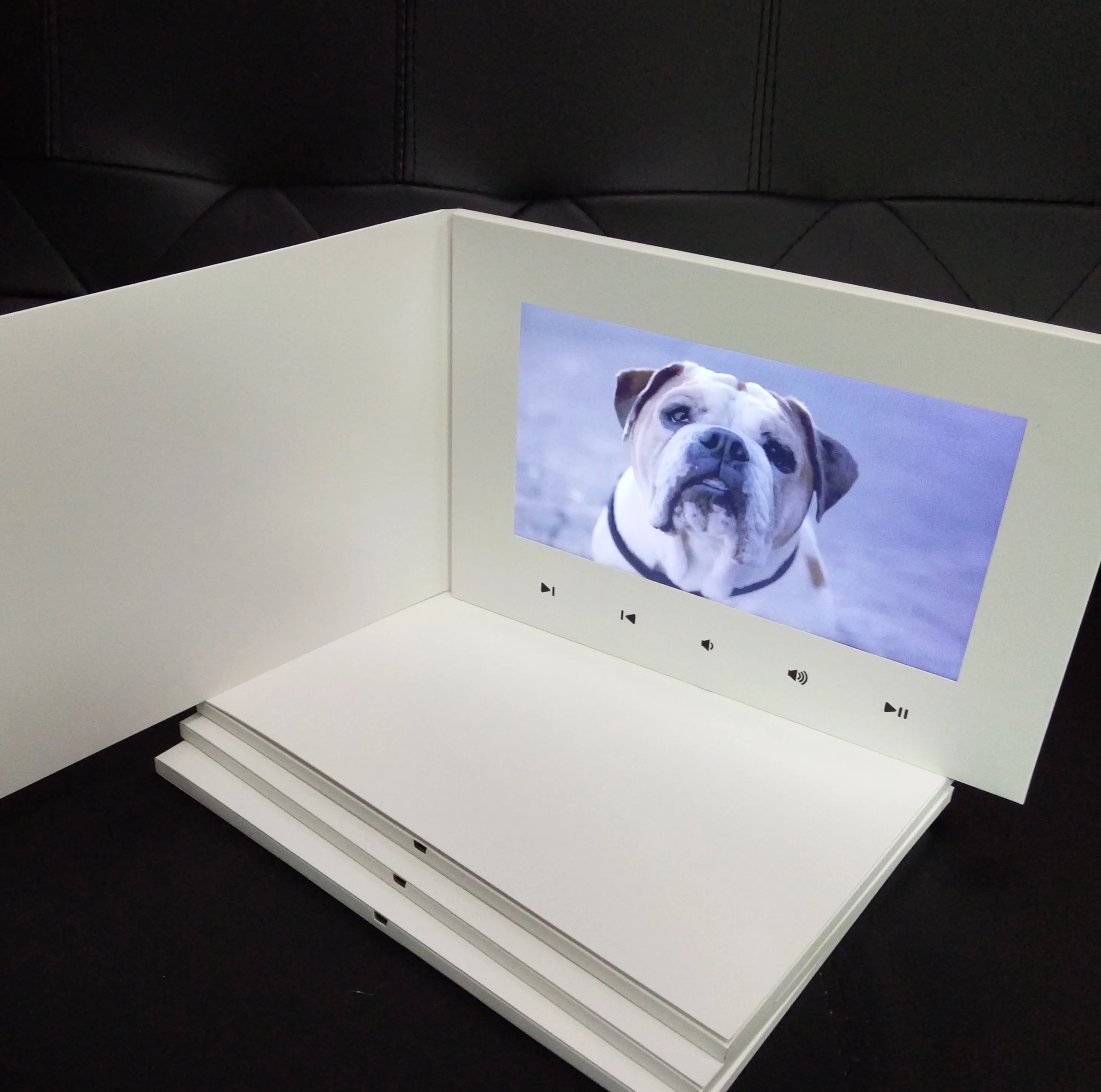 hot sale display module blank white video brochure card hd photo hardcover 10.1inch