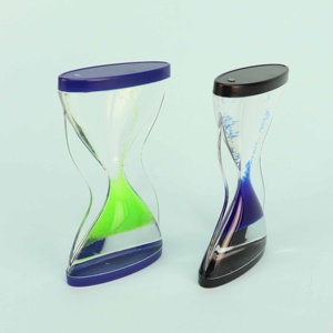 Horloge <span class=keywords><strong>sablier</strong></span> anti-gravité en plastique acrylique avec liquide, pour enfants, éducation sensorielle, <span class=keywords><strong>luxe</strong></span> - Product Image 2
