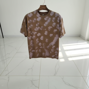 <span class=keywords><strong>Camiseta</strong></span> de manga corta de algodón teñida anudada para hombre, estilo retro, holgada, versátil, informal, estilo Ins, tendencia de verano - Product Image 1