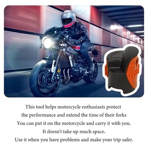 Outil de nettoyage de joints de fourche de moto - Construction robuste en acier inoxydable compatible avec les fourches d'amortisseurs de 45-55 mm - Product Image 6