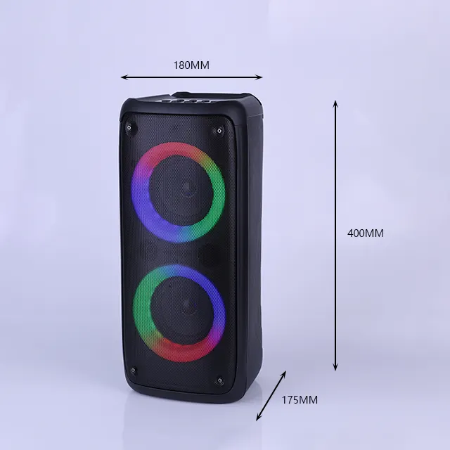 Wholesale Colorful Led Light Speaker Bass Stereo Portable Wireless Two 4-inch speakers For Party Karaoke Outdoor