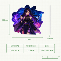 Pegatina con tapa 3D de Anime de alta calidad, efecto de movimiento dinámico, vinilo, calcomanía impermeable para niños, regalos, pegatina cambiante lenticular 3D