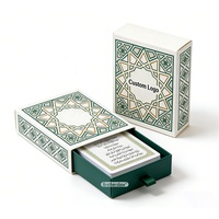 Ensemble de cartes de prières islamiques personnalisées, cartes flash d'affirmations positives, versets du Coran en arabe, cartes flash éducatives