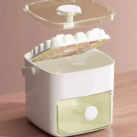 Glacière 2-en-1 avec poignée pour cuisine domestique, double compartiment pour lait, eau et jus