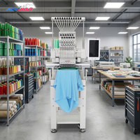 Machine à broder à une tête, machine à broder multi-aiguilles, machine à broder informatisée pour t-shirt, chapeau