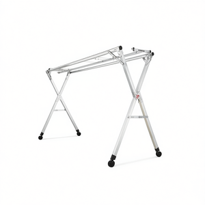 Séchoir à linge sur pied Munchkin 2,4 m en métal portable avec roulettes pour le rangement du linge - Product Image 1