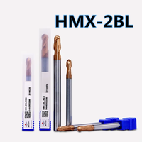 ZCC.CT HMX-2BL R4 R4.5 R6R8 R10 2 Mata pisau frais 2 mata (Flut) D4D6D8D10D12 AlTiN berlapis karbida, mata bor router ujung bulat (Ball Nose Endmill) untuk baja