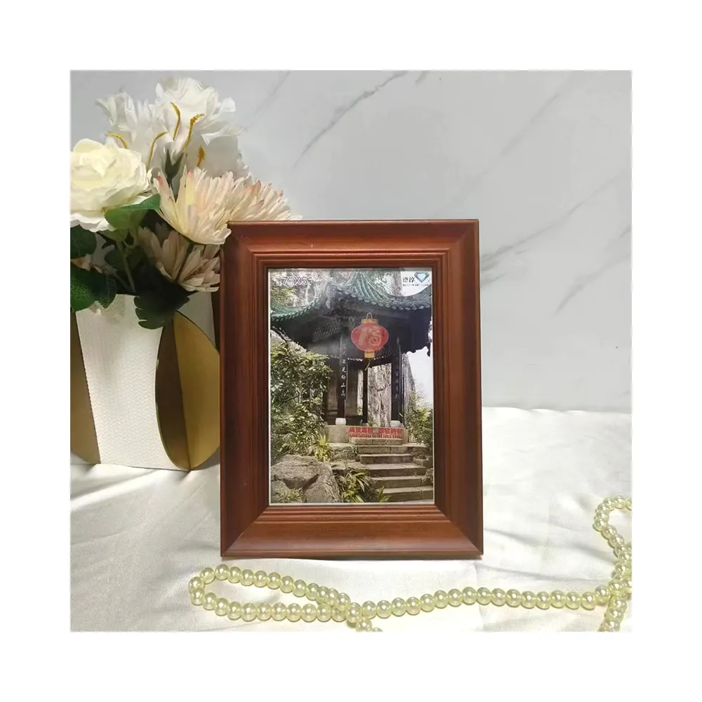 Most papular frames 5*7 decorations for home wooden walnut frame photo/picture frame