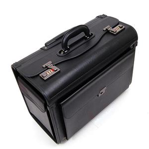 2023 haute qualité vente chaude pu personnalisé mans en cuir pilote bagages compagnie aérienne embarquement Trolley <span class=keywords><strong>case</strong></span> - Product Image 4