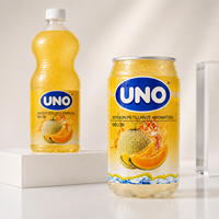 Boisson gazeuse rafraîchissante BENNONE au goût de melon fruité 500ml, boisson pétillante en canette et en bouteille, certifiée ISO Halal