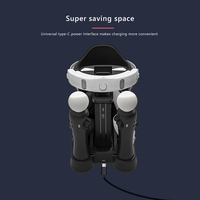 Avec Type-C Pour VR Casque Holder 6 In 1 Portable Game Controller Charger For PS5 Accessories VR Move Charging Support Stand