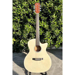 <span class=keywords><strong>Guitarra</strong></span> Acústica Cutaway de 40 Pulgadas de <span class=keywords><strong>Buena</strong></span> <span class=keywords><strong>Calidad</strong></span>, <span class=keywords><strong>Precio</strong></span> de Fábrica Aiersi China, Madera Contrachapada, 6 Cuerdas, Color Natural - Product Image 1