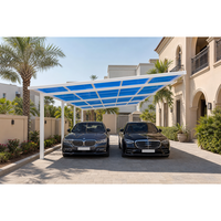 Abri de voiture moderne en aluminium robuste, options de taille et de couleur personnalisables, kit d'installation modulaire facile pour jardin et cour arrière