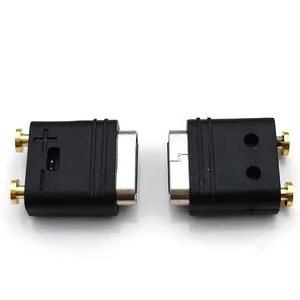 Conector de carga USB TIPO C impermeable Pilar T de 2 núcleos 5A interfaz de carga de alta corriente adaptador eléctrico conector de alimentación