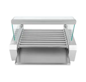 German Quality Standards | CE Certified | Market Leading Price 9 Heating Rods Protection Cover 1800W Hot Dog / Sausage Grill