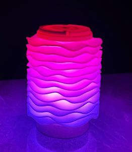 Lámpara de Noche con Diseño de Onda Única, Lámpara de Escritorio Táctil Recargable, Luz Nocturna Portátil, Luz de Ambiente para Habitación, Decoración - Product Image 4