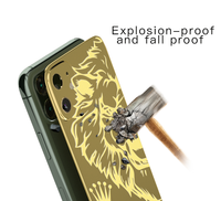 Autocollant doré pour iPhone 11 13 Pro Max 24KT, protecteur d'écran, Film autocollant de protection pour objectif de téléphone, ultra haute qualité