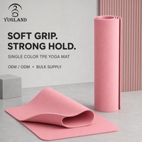 Tapete de Yoga Yugaland Vertical Forest TPE, Personalizado con Marca, de un Solo Color, Antideslizante, para Ejercicio en Espacios Urbanos, Venta al Por Mayor