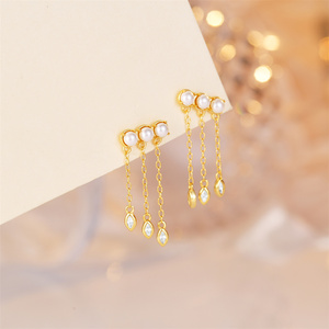 Pendientes de Plata de Ley 925 con Borlas y Perlas CANNER, Joyería Fina - Product Image 6