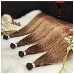 Extensions de cheveux humains naturels lisses Genius Weft, double épaisseur, cheveux Remy, vente en gros - Product Image 5