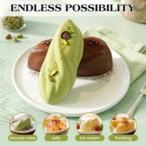 Molde de Silicona Personalizable para Pastel con Forma de Pistacho, 4 Cavidades, Antiadherente, Libre de BPA, con Certificación LFGB Platinum - Product Image 5