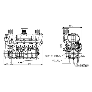 Motor Marino Marca SDEC de 400-950 HP, 605-808 KW para Barcos, 3 Años de Garantía de Calidad - Product Image 3