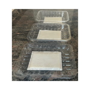 Plateau PET jetable personnalisable de qualité alimentaire pour biscuits et viande Thermoformage plastique blanc recyclable - Product Image 1