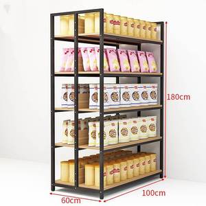 Rak <span class=keywords><strong>Display</strong></span> aluminium 4 lapisan hitam dicat, rak berdiri bebas multifungsi tugas berat untuk penggunaan makanan - Product Image 2