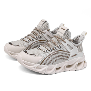 Chaussures de sport décontractées à lacets pour hommes, confortables et souples, design léger et tendance pour la course et la marche en extérieur, style robuste - Product Image 1