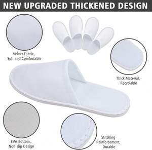 Pantuflas Desechables Pantuflas Cerradas Pantuflas Unisex para el Hogar Pantuflas para Invitados Pantuflas Suaves para Hotel y Spa - Product Image 3