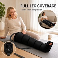 Masseur de jambes sans fil à 6 modes, 5 chambres, pour la récupération, la relaxation et le soulagement