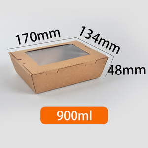 Senang 900 Umweltfreundliche Einweg-Kraftpapier-Boxen mit Matter Laminierung für Pommes Frites, Hähnchenflügel, <span class=keywords><strong>Burger</strong></span>, Sushi, Kaugummi und Zucker - Product Image 3