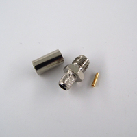 Conector de crimpado coaxial RF conector hembra SMA de 50ohm para cable RG58 RG141