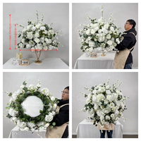 Boules de fleurs artificielles réalistes en soie rose et blanche pour centres de table de mariage, décoration de remise de diplôme, fête des Mères, rentrée scolaire