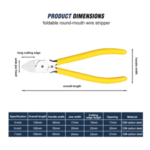 6 Inch Steel Ultra Sharp Precision Side <b>Cutter</b> Clippers with Longer Flush Cutting <b>Edge</b> for DIY Crafting Clean Cuts - Product Image 5