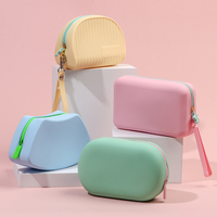 Nouvelle Trousse de Maquillage Rose en Silicone Souple Tendance pour Femme – Sac de Rangement Décontracté Réutilisable – Ensemble de Sacs Pochette