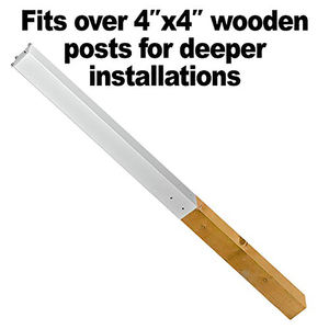 Postes para Buzones de Correo JH-Mech, Instalación en el Suelo, 43 Pulgadas, Acero Galvanizado con Recubrimiento en Polvo Blanco, para Exteriores - Product Image 4