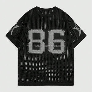 Pull tendance personnalisable avec logo, tricoté pour l'été, col rond, en jersey, coupe ample, manches courtes ou longues, ajouré, style t-shirt - Product Image 1