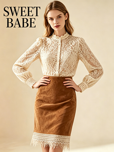 SWEET BABE 2026 Jupe droite vintage respirante à taille naturelle pour femme, idéale pour le bureau et le quotidien - Product Image 1