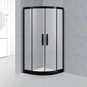 Ningjie-ducha deslizante de esquina de acero inoxidable, puerta de cristal, barato