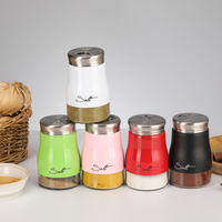 Bocaux à épices en verre de 90 ml avec couvercle à vis en métal anti-fuite pour le stockage du sel, avec impression de logo personnalisée via sérigraphie
