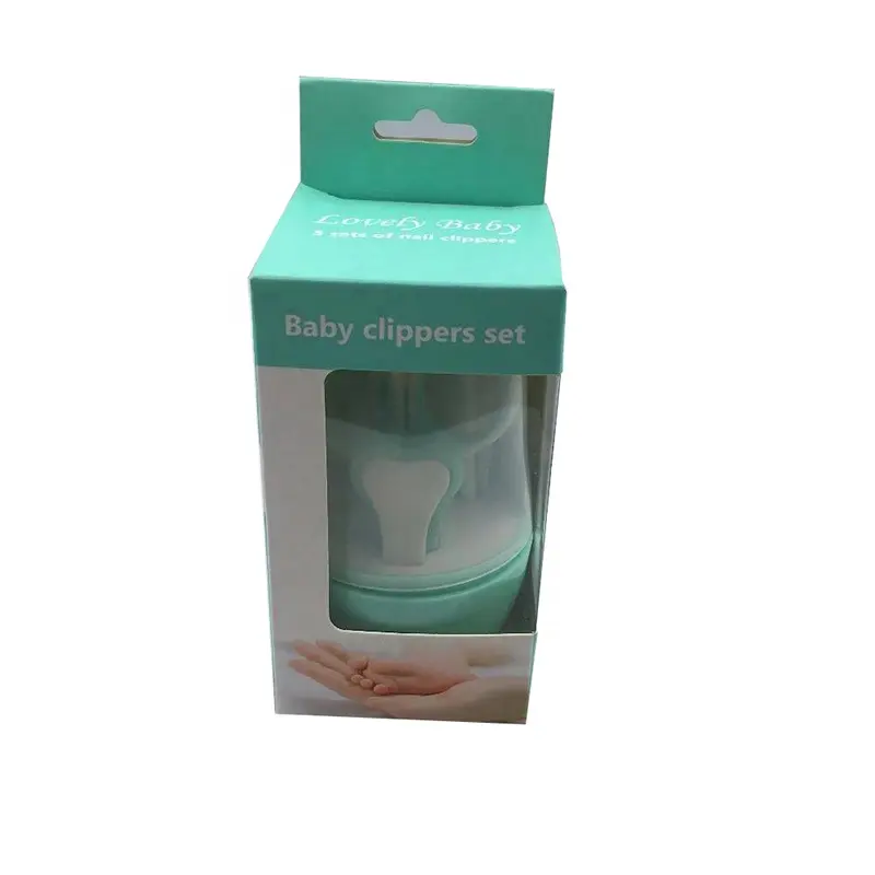 Personalizado de impresión de papel pequeñas cajas de color de uñas de bebé clippers caja de embalaje impresa personalizada