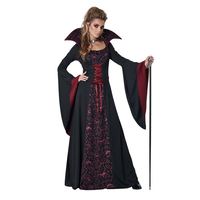 Vente en gros Halloween Mascarade Vampire Reine Cosplay Costumes Cour Magique Halloween Sorcière